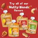 Happy Baby Organics Nutty Blends Stage 2, Fruit and Nut Butter, Allergen Introduction in Baby Appropriate Texture, for 6+ Months, 8 Variety Ct,BBD 09/21/2026