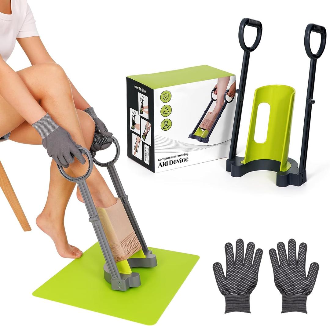 Compression Sock Aid Device | with Silicone Anti Slip Mat, Make The Compression Stockings Fit Properly | Sock Aid Device for Seniors | Sock Assistant Device
