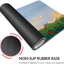 Galdas Gaming Mouse Pad XXL XL Large Long Extended Big Mousepad Non-Slip Rubber Keyboard Mouse Pad with Stitched Edges for Laptop Home Office (31.5x11.8x0.08 Inch)  (Cure Red Flower)