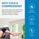 NatraCure Hot & Cold Knee Wrap Brace Support Ice Wrap for Knee Pain - Ice Packs for Knees - Post Knee Surgery Recovery Gift Must Haves, MCL, PCL, ACL Recovery Must Haves - Knee Wraps for Pain Relief (Black)