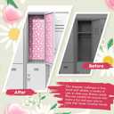 2 x Konohan 2 Pcs School Magnetic Wallpaper for Lockers 12" x 36" Removable Magnetic Wallpaper Decorative Locker Accessories for School University(Dasiy)