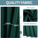 ChrisDowa Grommet Blackout Curtains for Bedroom and Living Room - 2 Panels Set Thermal Insulated Room Darkening Curtains (Forest Green, 42W x 63L)