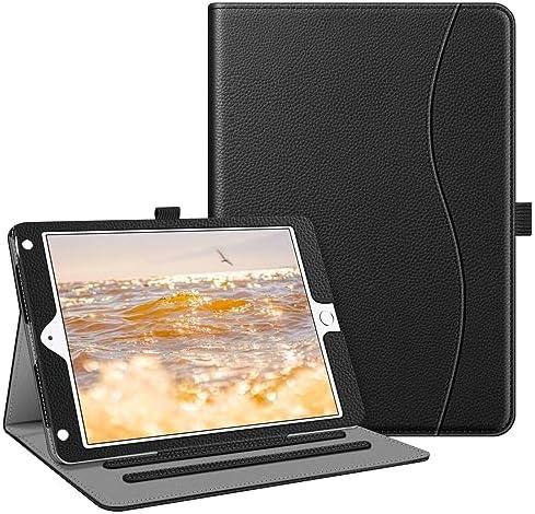 Fintie Case for iPad 6th / 5th Generation (2018 2017 Model, 9.7 Inch), iPad Air 2 / Air 1 (9.7 Inch) - [Corner Protection] Multi-Angle Viewing Stand Cover with Pocket, Black