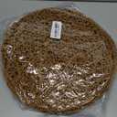 AHHFSMEI Paper Braided Round Placemats Set of 12 Natural Non-Slip Heat Resistant Table Mats for Dining Tables Woven Indoor & Outdoor Place mats(Brown,12)