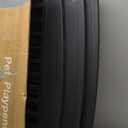 SMUG Dog Playpen 4-Panel 24" | Safe & Secure Indoor/Outdoor Pet Fence | Folding & Portable |35 x 35 x 24IN, Ideal for Small to Medium Dogs | Easy to Clean Black