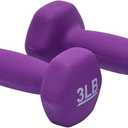 Basics Neoprene Dumbbell Hand Weights 3 Pounds Pair Purple