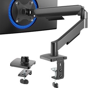 VIVO Single Monitor Stand, Fully Adjustable Arm for 17 to 32 inch Screen, Mechanical Articulating Desk Mount, Gaming and Office Setups, VESA 75x75, 100x100, Max 19.8 lbs, Classic, Black, STAND-V001O