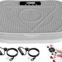 Homesy Vibration Plate Exercise Machine, Vibrating Plate for Lymphatic Drainage, Full Body Shaking Workout Fitness Platform Board, Sport Gym Equipments for Weight Loss Fat Burner