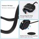 pzoz Retractable 2-in-1 Charging Cable with LED Display, Multi USB C & USB A to USB C for iPhone iPad Mac Samsung for Car CarPlay Desktop Management Organizer
