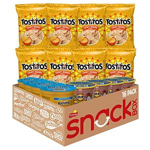 Tostitos Tortilla Chips Chip & Salsa Pack, 3oz Tostitos Crispy Rounds & 3.8oz Medium Salsa (16 count), BB 26 Aug 2025