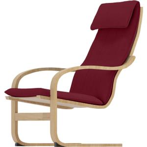 The Cotton Poang Chair Cover Replacement is Custom Made Compatible for IKEA Poang Armchair Slipcover Only. (Red)