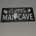 Funny Little Man Cave Wood Wall Hanging Tags, Boys Room Nursery Wall Sign