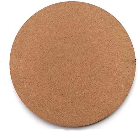 IVEI MDF DIY Coaster Wood Sheet Craft -MDF Plain Wooden Coaster Round Shaped Blank Cutout for Painting Wooden Sheet Craft, Decoupage, Resin Art Work & Decoration (3.5*3.5 * 0.25 each)