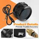 2inch 52mm Oil Temp Temperature Gauge Meter Kit 104-302 DC12V for Boat Marine Car Truck Vehicle Automotive