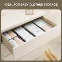 DIMJ Drawer Organizer Clothes, Dresser Organizer For Nursery, Bedroom, Closet, Baby Clothes Organizer and Storage, Foldable Fabric Drawer Dividers for Baby Socks, Belt, Tie (4 Pack, Blended)