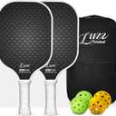 LUZZ Pickleball Paddles Set of 2, T700 Carbon Fiber Pickleball Paddle Sandblasted Surface with Honeycomb Core for Beginners Increased Spin Control Pickle Ball Rackets 2 Pack