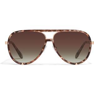 Quay - Womens Sunglasses, Polarized Aviator Lenses with UV Protection, Oversized Sunglasses (High Profile, Brown Tortoise)