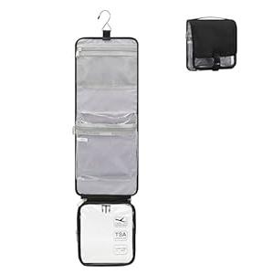 Relavel Travel Toiletry Bag for women with Detachable TSA Approved Toiletry Bag, Compact Hanging toiletry bag with Small Carry On 3-1-1 Clear Waterproof Travel Bags for Toiletries