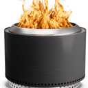 Solo Stove Yukon 2.0 + Stand, 27 Inch Smokeless Fire Pit  Portable Stainless Steel Outdoor Fireplace - 360 Airflow Technology and Removable Ash Pan  Ideal for 6 or More People, 43.9lbs, Ash