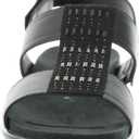 Easy Spirit womens HazelWedge Sandal (8.5 X-Wide, Black)