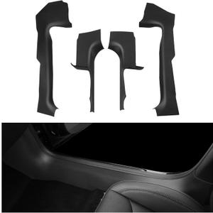 Door Sill Protector for 2025 2024 Tesla Model 3 Highland Front and Rear Door Entry Guard Scuff Plate Carpet Front&Rear Sill Fit Tesla Model 3 Highland Interior Accessories-Pack of 4