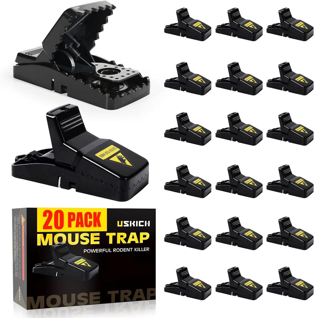 20 Pack Mouse Traps Indoor for Home,Mice Traps for House,Reusable Mouse Trap that Work,Small Mice Catchers for Home Indoor, Quick Set Mousetraps Effective