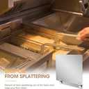 SDSNTE Stainless Steel Commercial Deep Fryer Splash Guard 20-1/2" W X 18" H Side Splash Universal fit clips stop oil from splattering, Pack of 1