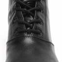 Black Split Sole Jazz Boots Leather Dancing Shoes for Girls Boys (Toddler/Little Kid/Big Kid) (Black)