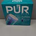 PUR Plus 7-Cup Water Filter Pitcher for Fridge, Cleaner, Great-tasting Water, Dishwasher Safe, Powerful Filtration, Change Light Indicator, LockFit Cap Design, White