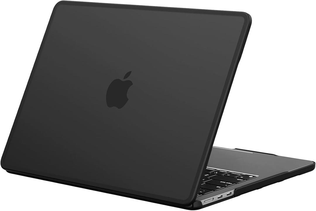 BlueSwan Anti-Cracking Hard Shell Case Compatible with MacBook Air 15 inch, M4 M3 M2 2025 2024 2023 Model A3114 A2941, Anti-Fingerprint Soft TPU Bumper + PC for Air 15" Laptop, Frosted Black