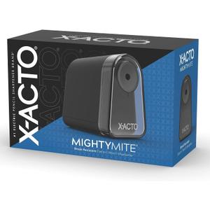 X-ACTO Pencil Sharpener, Mighty Mite Electric Pencil Sharpener, With Pencil Saver, SafeStart Motor, Black, 1 Count - Home, Office, School, Teacher Supplies