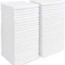 AIDEA Microfiber Cleaning Cloth White 50PK, Cleaning Rags, Lint Free Microfiber Towels, Kitchen Towels Dusting Cloth, Wash Cloths, Dish Rags White, 11.5"x 11.5"