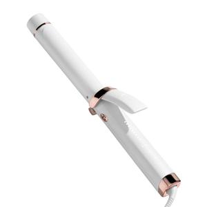 T3 Curl ID 1.25" Digital Ceramic Curling Iron with Smart Touch Interface & Interactive HeatID Technology for Automatic Heat Setting Personalization - Shiny Smooth Curls that Last (White)