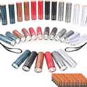 30-Pack Super Bright Mini Flashlight, 1W Aluminum Flashlights Bulk Set with Fluorescent Button AAA Batteries Included for Night Emergency Party Hiking Backpacking Pocket Gift