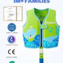 Gogokids Toddler Swim Vest Pool Floaties for Kids, Neoprene Swimming Jacket w/Adjustable Strap & Zip, Kids Pool Float Jacket 30-50-70-90 Pounds for Boys Girls Youth Teens, Small