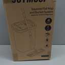 JOYMOOP Mop and Bucket Set, Hands-Free Flat Floor Mop with 3 Washable Microfiber Pads, Wet and Dry Use, Ideal for Home and Commercial Floor Cleaning