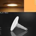 Jolux 5/6 Inch LED Can Lights Adjustable Recessed Retrofit Downlight,12W=60W,2700K Soft White,800LM,Dimmable,ETL Damp Rated Replacement Recessed Lighting Install,Flat Trim,E26 Base,4-Pack