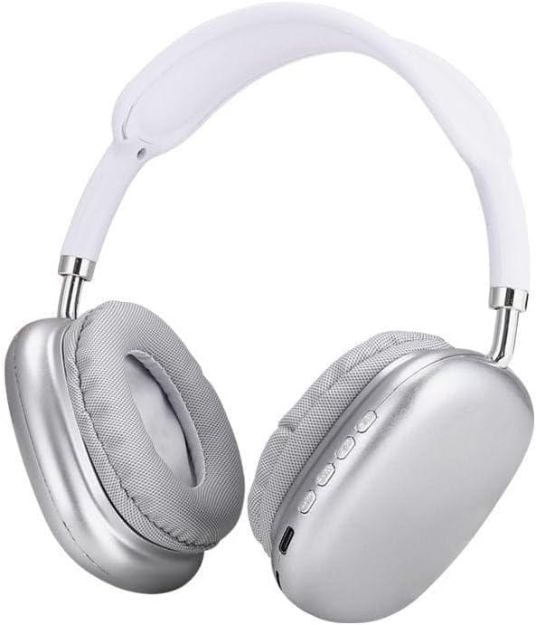 Wireless Bluetooth Headphones Active Noise Cancelling Over-Ear Headphones with Microphones, 42 Hours Playtime, HiFi Audio Adjustable Headphones. (Silver)