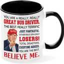 Bus Driver Mug 11 Oz - Appreciation Gifts for Men, Women - School Bus Gifts - Back to School for Kids - Retired Driver Gift - Coffee Cup
