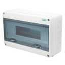 Breaker Box Distribution Protection Box, IP65 Clear Cover Electrical Box, ABS Power Supply Electronic Junction Box Din Rail Enclosure for Circuit Breaker on The Wall 15 Way