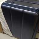 28 IN Expandable Top Opening Checked Luggage, Navy Blue
