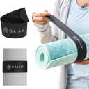 Gaiam Yoga Mat Strap Slap Band - Keeps Your Mat Tightly Rolled and Secure with One Snap - Strong Clasp for Yoga Mat Storage and Travel - Fits Most Size Mats (20"L x 1.5"W), Black