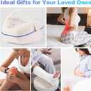 Knee Pillow for Side Sleepers for Back Pain,Leg Pillow for Side Sleepers, Memory Foam Cushion Knee Support Pillows,Pain Relief, Pregnancy Travel Pillow with Extra Washable Cover (One Size, White & Velcro Straps)