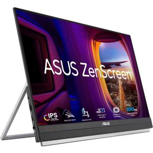 ASUS ZenScreen 22 (21.5 viewable) 1080P Portable Monitor (MB229CF) Full HD, IPS, 100Hz, USB-C PD 60W, Speakers, Carrying Handle, Kickstand, C-clamp Arm, Partition Hook, Subwoofer
