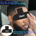 8 x Barber Enhancement Card Hairline Stencil with Right Angle & Long Straight Edges Haircut Template with Extra Guide Lines Reusable Tool for Line-Ups, Fades & Edge-Ups (Black)