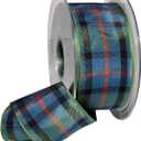 Morex Ribbon Edinburgh Ribbon, Scottish Heritage Family Colors, Christmas and Wedding Decorations, Plaid, 1.5 Inch by 27 Yards, Flower of Scotland