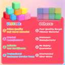 12 Pack Slow Rising Stress Cube, Dough Stress Balls Squishy Fidget Toys for Anxiety Relief, Soft Fidget Cube, Pull Stretch Squishy Toys for Classroom Prize, Party Favors for Kids Adults