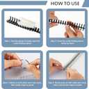 10 Hole Punch Binding Machine for Planner, Metal Binder Machine Kit with 10Pcs Plastic Comb Binding Spines & 30Pcs Loose Leaf Binder Rings, Binder Hole Puncher for A4, A5 and B5 Paper