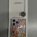 MOSNOVO for iPhone 16 Pro Max Case | Military Grade 6.6ft Drop Tested | Clear with in The Garden Design