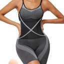 Shapewear for Women, Shape Wear Tummy Control Bodysuit Body Shaper Seamless Butt Lifter Shorts Jumpsuit (M)